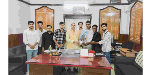 अपनी मांगों के साथ अभाविप के सदस्यों ने प्राचार्य से की मुलाकात